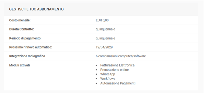 Gestisci il tuo abbonamento