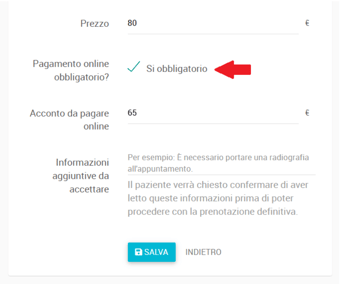 Pagamento Online Obbligatorio