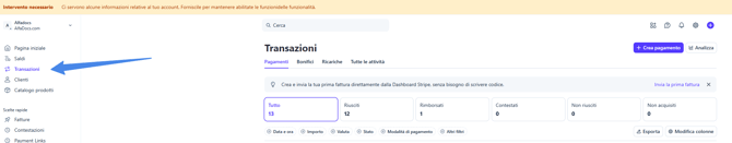Transazioni – Alfadocs – Stripe [test]