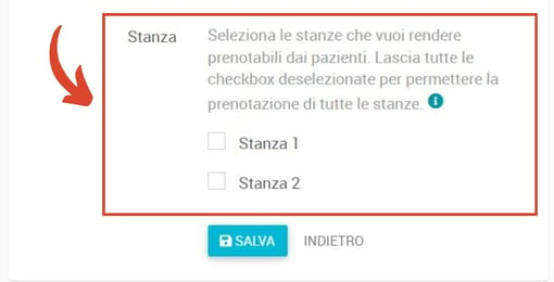 scelta della stanza